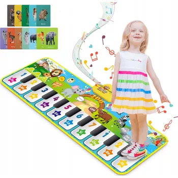 Hračka pro nejmenší VELKÁ PODLOŽKA NA TANCOVÁNÍ PRO DĚTI SE ZVUKY ZVÍŘAT