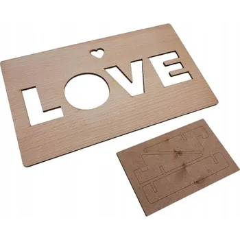 Obraz Dřevěný rámeček na fotky love