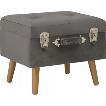 Taburet VidaXL Stolička s úložným prostorem, 40 cm, šedá