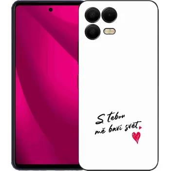 Pouzdro na mobilní telefon Gelový kryt mmCase na T-Mobile T Phone 3 Pro - zamilovaný text 1 bílé pozadí