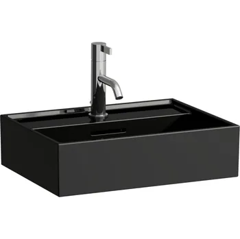 Umyvadlo Kartell LAUFEN Umývátko, broušená spodní část 450x340, Černá lesklá - H8183300201091
