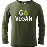 DOBRÝ TRIKO Dětské triko Go vegan Velikost: 110 /4 roky, Barva: Khaki