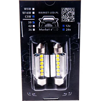 Autožárovka C5W - 39mm - 6 SMD 3030 - 300 Lm! - Canbus! 12/24V