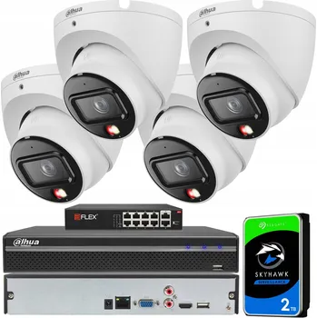 IP kamera Monitorovací sada 4 kamery 6Mpx 3K+ Den/Noc Full Color Detekce PoE