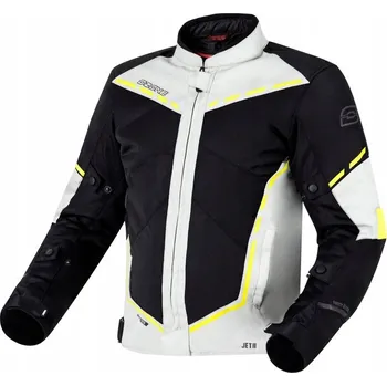 Moto bunda Textilní bunda Ozone Jet II Ice/Black/Fluo Yellow XS
