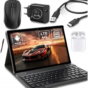 Tablet Tablet Heelly 10,1 palců 4G LTE Android černý 8 GB RAM 128 GB