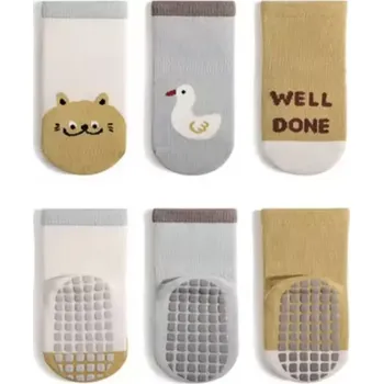 Bavlněné protiskluzové ponožky - KAČENKA - (0-12 m) S (Značka: NEMO BABY)