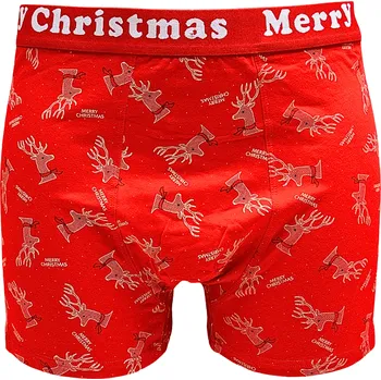 Boxerky Pánské bavlněné vánoční boxer šortky 9800 Velikost: M