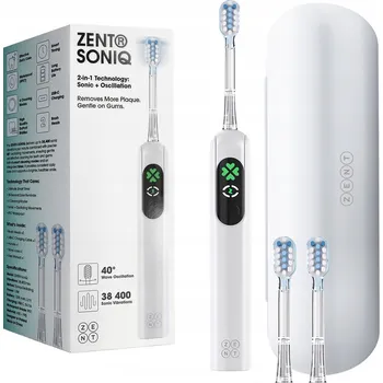 Elektrický zubní kartáček Sonický Kartáček ZENT SoniQ 2.0 Bílý Dual Motion