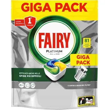 Tableta do myčky Fairy Platinum All In One čisticí prostředek do myčky nádobí 81 kapslí