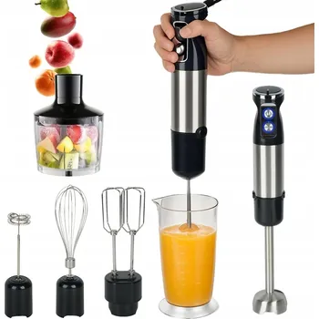 TYČOVÝ MIXÉR VÍCEFUNKČNÍ 800W 6V1 S OCELOVÝMI NOŽI A 12 RYCHLOSTMI