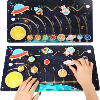 Dřevěná hračka Dřevěné puzzle - Sluneční soustava