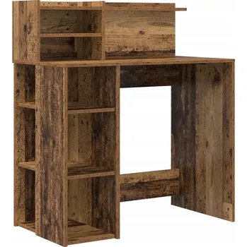 Psací stůl Obdélníkový psací stůl VidaXL 90 x 101,5 x 48 cm retro dřevo