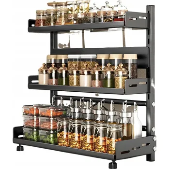 Kuchyňská POLICE 3patrový regál stojan organizér na koření lahve hrnky