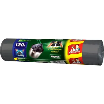 Pytle na odpadky Pytle na odpad Jan Niezbędny Magnum FlexStrong se stahovací páskou 120 l 8 ks