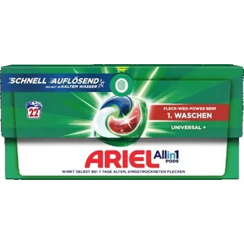 Kapsle na praní Ariel All in 1 Pods Universal+ 22 ks 470 g