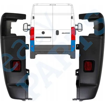 Nárazník Roh zadního nárazníku 270 stupňů pro Fiat Ducato 2018- / Levý + Pravý