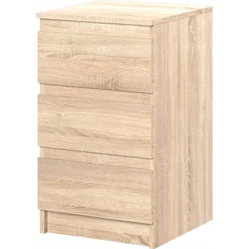 Komoda Komoda Stern, dub Sonoma, 3 zásuvky, laminovaná deska, matná