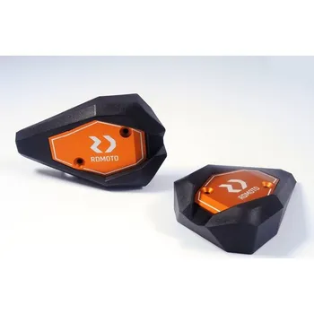 Rám pro motocykl Padací slidery RDMOTO KTM13N černý polyamid s oranžovými krytkami