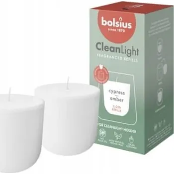 Svíčka Parafínová vonná svíčka Cypřiš & Ambra Bolsius 2 ks