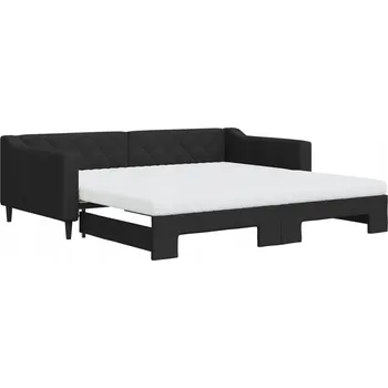 Pohovka Černá pohovka s funkcí spaní 223 x 110 x 67 cm, rozkládací na lůžko