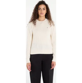Dámský svetr Svetr Tommy Hilfiger Co Cable Fine Gg C-Nk Ls Sweater Heather Ivory Petal L