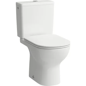 Klozet LAUFEN LUA Stojící kombinační set, rimless, boční napouštění vody 650x360, Bílá - H8260870007601