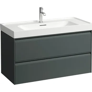 Koupelnový nábytek LAUFEN MEDA Skříňka pod umyvadlo, 2 zásuvky, pro umyvadlo H810119 985x450, Šedá traffic - H4216220112661