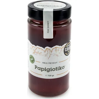 PAPIGIOTIKO BIO Borovicový med z lesů od jezera Ioannina (Epirus) 720g