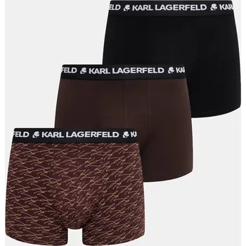Boxerky Boxerky Karl Lagerfeld AUTOGRAPH 3-pack hnědá barva, B1M47011 88X, vel. L