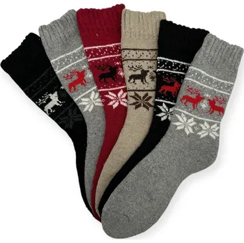 Pánské ponožky Vlněné termoponožky dámské ALPACA DBTT355 - 4 páry - 35-38