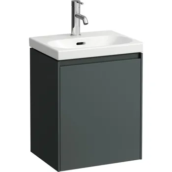 Koupelnový nábytek LAUFEN LANI Skříňka pod umyvadlo, 1 dvířka, závěsy vpravo, pro umyvadlo H815081 435x340, Šedá traffic - H4035021122661