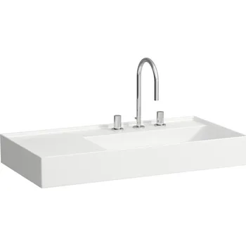 Umyvadlo Kartell LAUFEN Umyvadlo, polička vlevo, se speciálním skrytým vývodem 900x460, Bílá LCC (LAUFEN Clean Coat) - H8103394001121