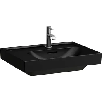 LAUFEN MEDA Umyvadlo, broušená spodní část, odkládací plocha vlevo 600x460, Černá mat - H8181127161121