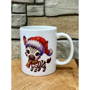 Keramický hrnek Vánoční zebra