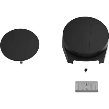 LAUFEN Ovládání armatury s napouštěním + krytka výpusti pro odpadní a přepadovou amaturu H295143 a H295149 76x76, Černá mat - H2951554500001