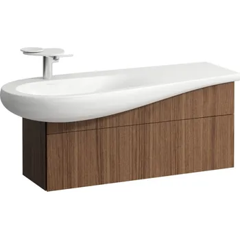 Umyvadlo LAUFEN ILBAGNOALESSI Skříňka pod umyvadlo 1200, s 1 zásuvkou, s výřezem pro sifon vlevo, pro umyvadlo H814973 995x320, Noce canaletto - Dřevěná dýha - H4304210976301