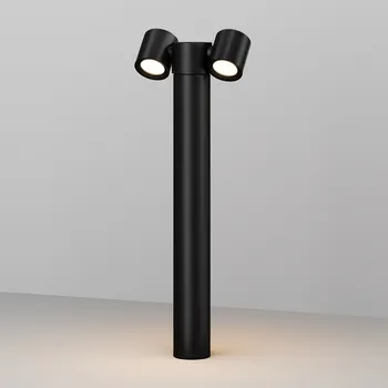 Venkovní osvětlení Maytoni Zajímavý venkovní sloupek se dvěma směrovatelnými hlavami Wall Street Double O010FL-02B Zajímavý venkovní sloupek se dvěma směrovatelnými hlavami Wall Street Double