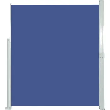 Slunečník Nábytek XL Zatahovací boční markýza / zástěna 140 x 300 cm modrá 45355