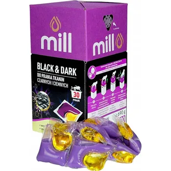 Prací prostředek Kapsle na praní černého a tmavého prádla, 30 praní Black and Dark Mill