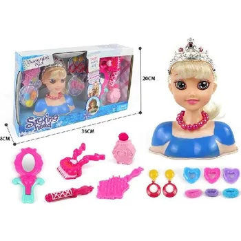 Panenka Panenka princezna na česání + příslušenství L hlava