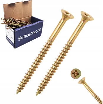 Vrut Tesařské vruty 4,5x60/35 100 ks. Vruty do dřeva se zápustnou hlavou Marcopol