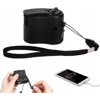 Bezpečnostní kamera NOUZOVÁ USB NABÍJEČKA S RUČNÍ KLIKOU POWER DYNAMO