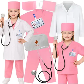 Karnevalový kostým KOSTÝM KOSTÝM ZDRAVOTNÍ SESTRY DOKTORA LÉKAŘE SESTRA 128 134