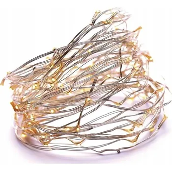 Vánoční osvětlení Dekorace - 40 LED nano světýlek slzičky 4m teplá bílá měděný drát, IP44 časovač