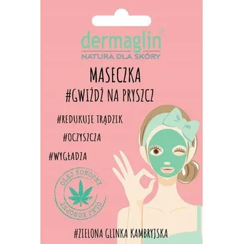 Pleťová maska Dermaglin Krémová maska na obličej Gwiżdż na Pryszcz – Čisticí