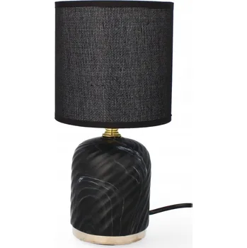 Lampička LUXUSNÍ KERAMICKÁ LAMPA LIVELLO 26,5 CM ČERNÁ NOČNÍ LAMPA S KABELEM