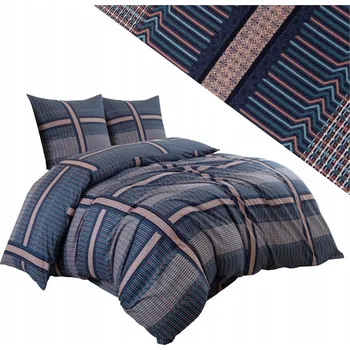 Povlečení Povlečení 220x200 3 Č. povlečení 70x80 hladké Eusebia Home zip kostkovaný