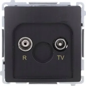 Elektrická zásuvka Anténní zásuvka nástěnná Kontakt-simon černá