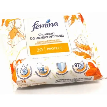 Intimní hygienický prostředek Vlhčené ubrousky pro intimní hygienu Femina 20 ks